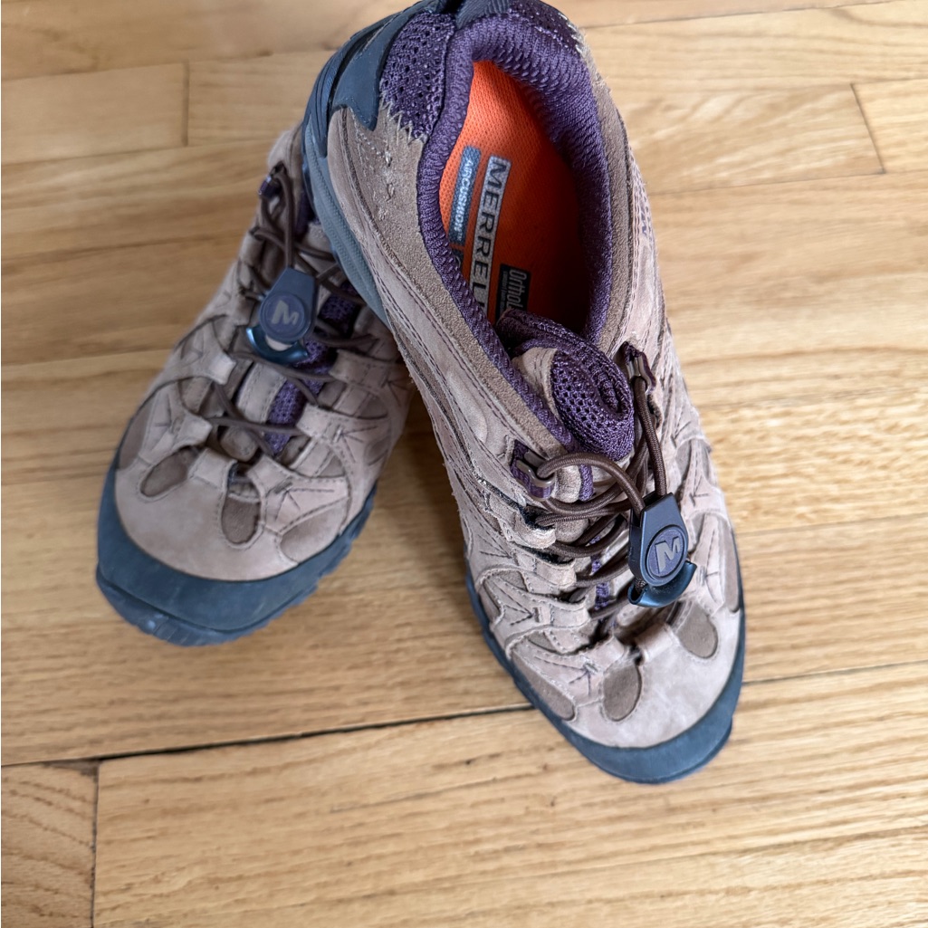 Merrell Taupe And Purple Trail Sneakers Size 7